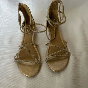 Gorgeous gold and sequined sandal for formal event!